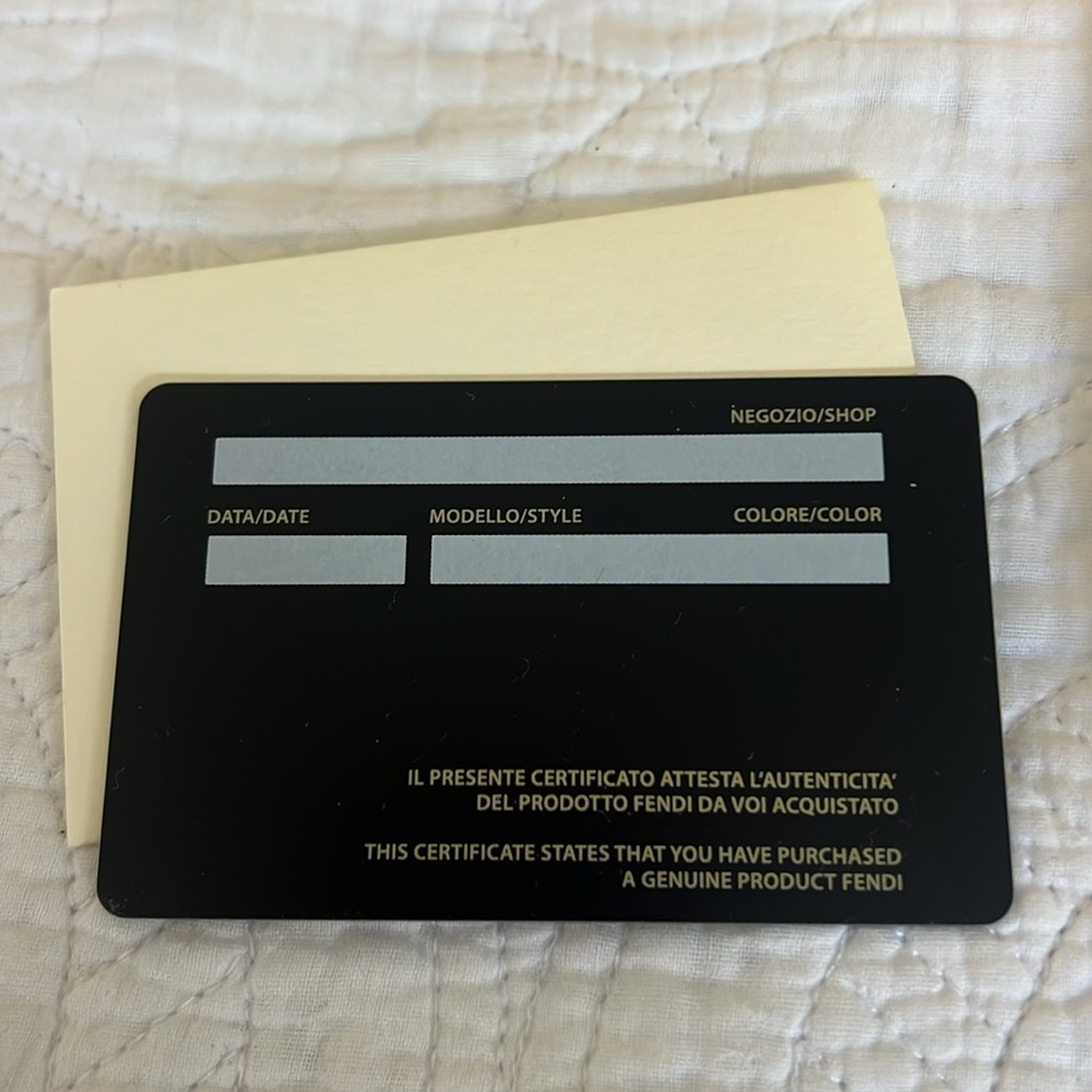 Authentic Fendi Box With Authenticity Card - image 3